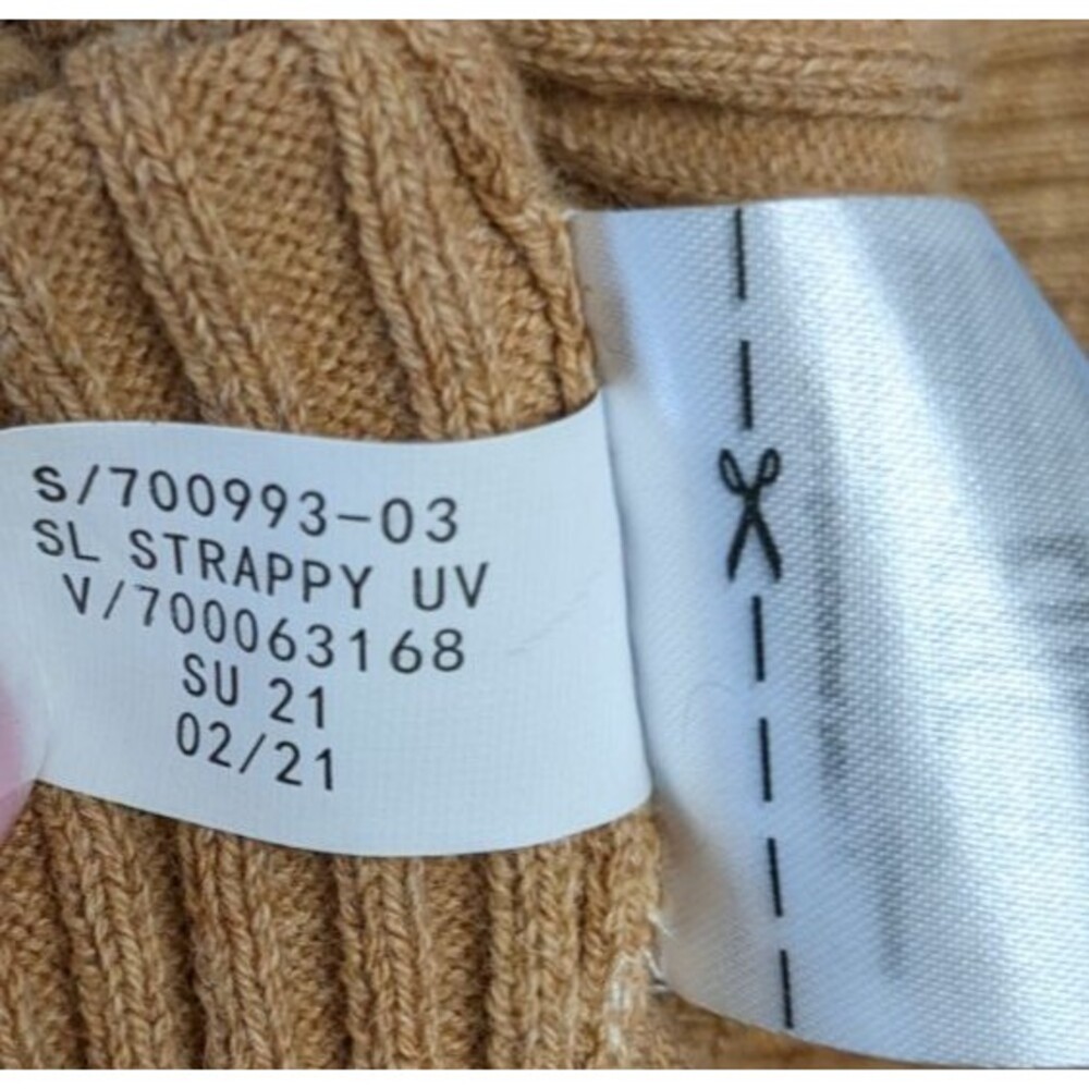 BANANA REPUBLIC Beige Ribbed Camisole Strappy Sleeve Fitted Dress Small  $129 - Picture 10 of 10